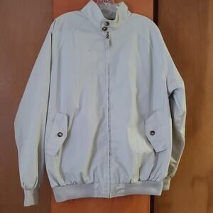 VTG 80s Orvis Harrington Bomber Jacket Beige Medium Fishing Hunting Gorpcore